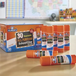 Elmer's® Glue Stick Classroom Pack, All-Purpose Clear, Box Of 30