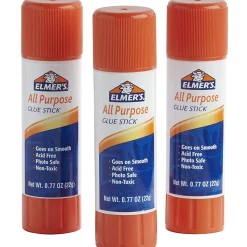 Elmer's® Office Strength Glue Sticks, All Purpose, 0.77 Oz., Clear, Pack Of 3