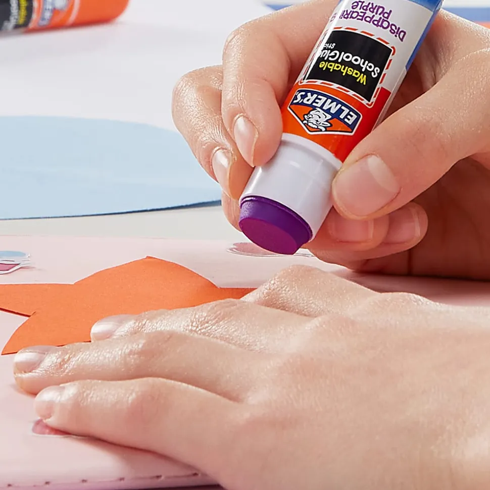 Elmer's® School Glue Sticks, 0.24 Oz, Purple, Box Of 60