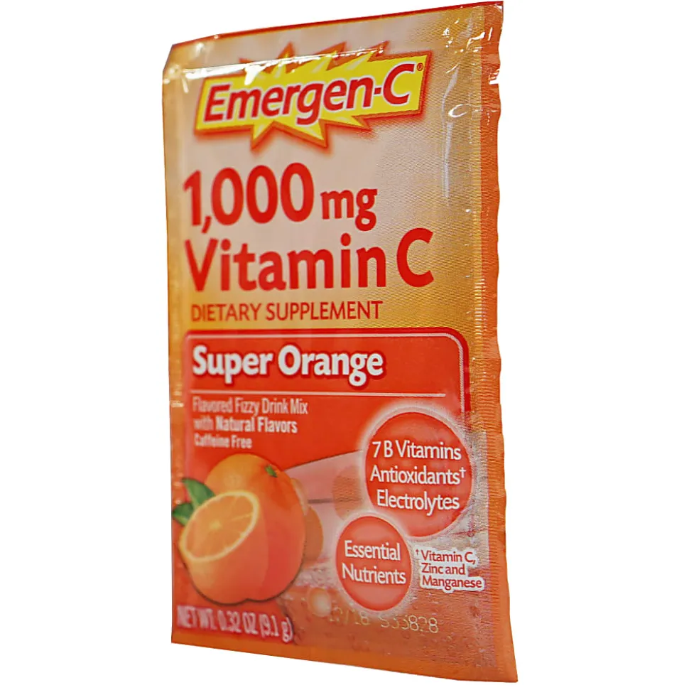 Emergen-C Vitamin C Drink Mix, 1,000 mg, Orange, Pack Of 30 Packets