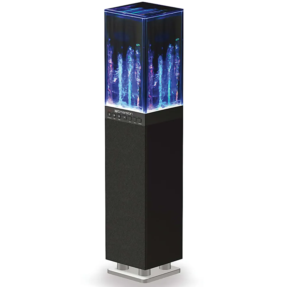Emerson EHS-2001 6W Dancing Water Light Bluetooth Stereo Speaker Tower, Black