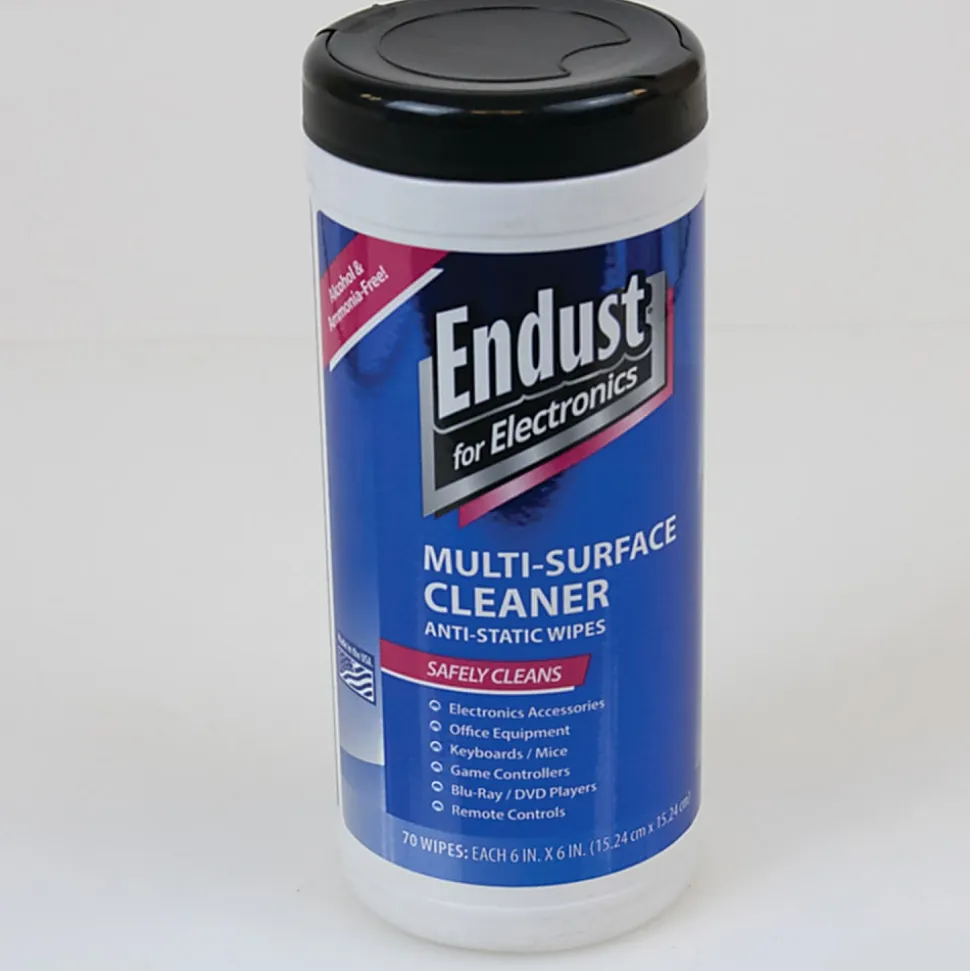 Endust® For Electronics Antistatic Pop-Up Wipes, 6” x 6”, Pack Of 70 Wipes