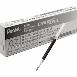 EnerGel Liquid Gel Pen Refill - 0.70 mm - Black Ink - Smudge Proof, Quick-drying Ink, Glob-free - 12 / Box