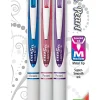 EnerGel™ Pearl Pens, Medium Point, 0.7 mm, 54% Recycled, Pearl White Barrel, Assorted Ink Colors, Pack Of 3