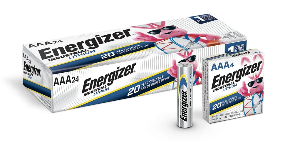 Energizer Industrial Lithium AAA Batteries, Pack Of 24 Batteries, L92