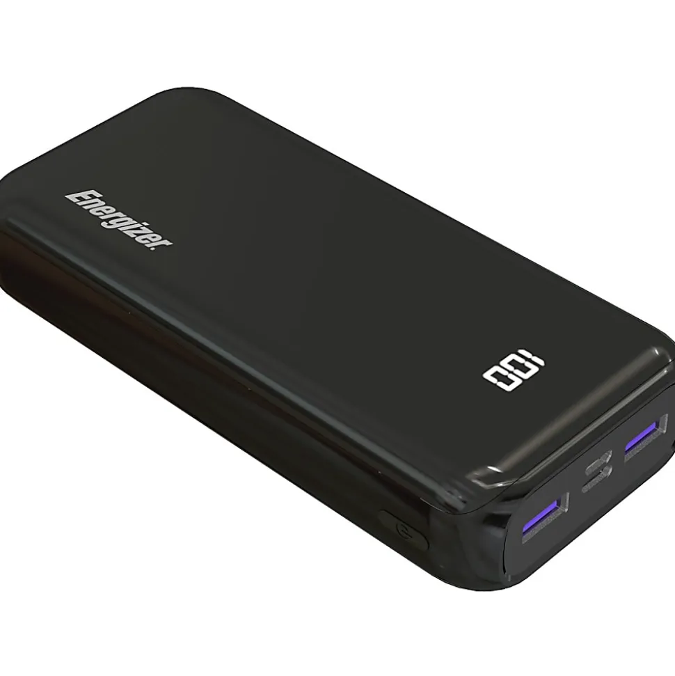 Energizer 20,000mAh Ultimate Power Bank, Black, UE20011PQ