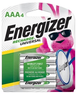 Energizer® Rechargeable NiMH AAA Batteries, Pack Of 4
