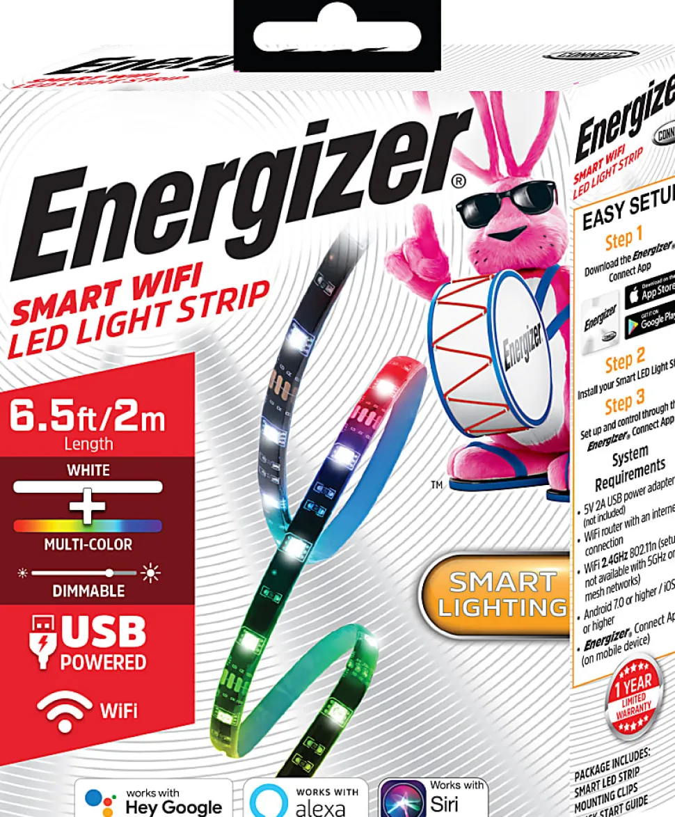 Energizer® Smart Wi-Fi Multicolor And Single-White LED Light Strip