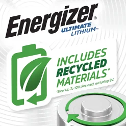 Energizer Ultimate Lithium AA Batteries (4 Pack), 1.5V Lithium Double A Batteries