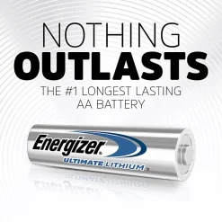 Energizer Ultimate Lithium AA Batteries (4 Pack), 1.5V Lithium Double A Batteries