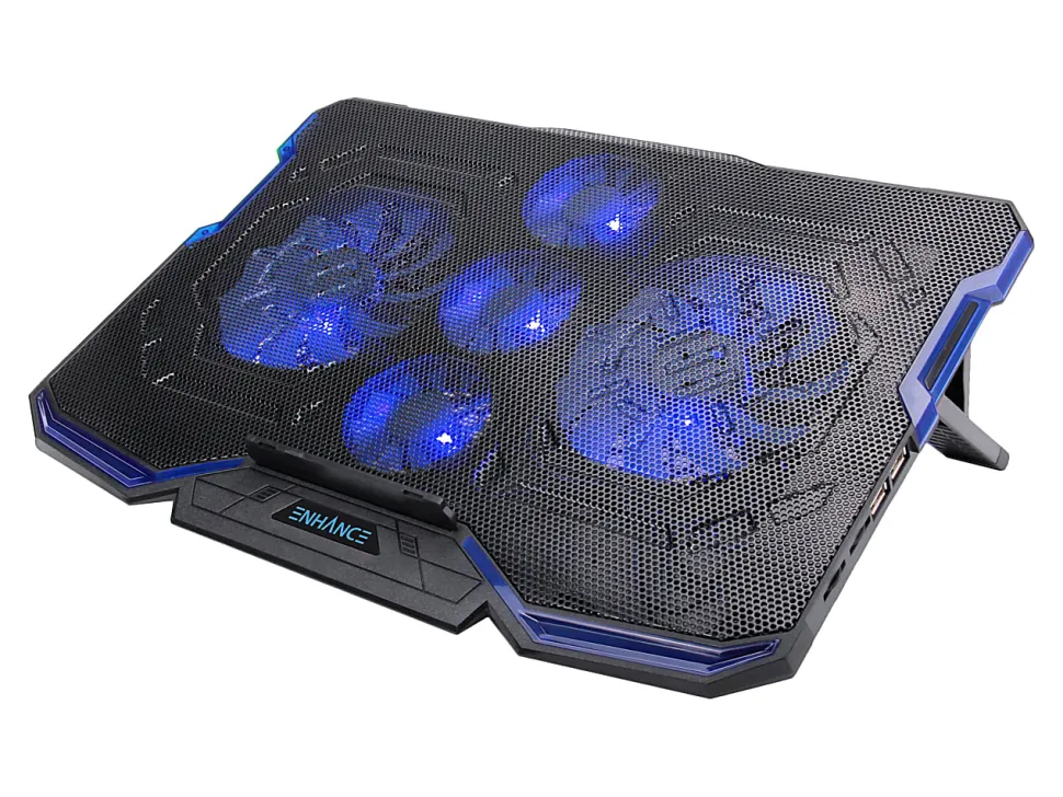 ENHANCE Cryogen - Notebook cooling pad - 17" - black with blue accents