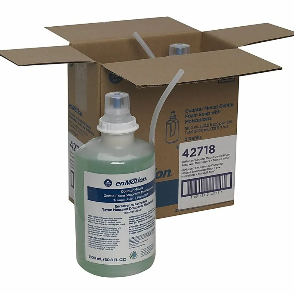 enMotion® Moisturizing Foam Hand Soap, Tranquil Aloe® Scent, 60.86 Oz, Carton Of 2 Bottles