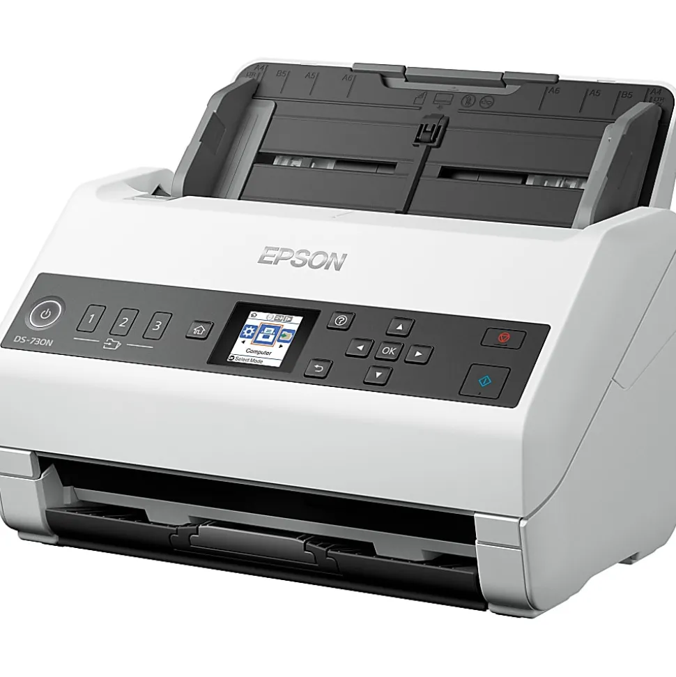 Epson DS-730N Sheetfed Scanner, 600 dpi Optical, B11B259201