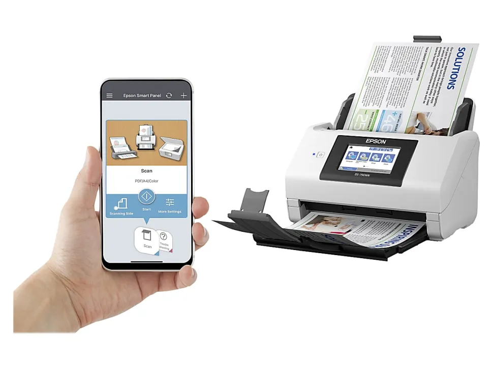 Epson DS-790WN Cordless Large Format ADF Scanner - 600 dpi Optical - 32-bit Color - 24-bit Grayscale - B11B265201