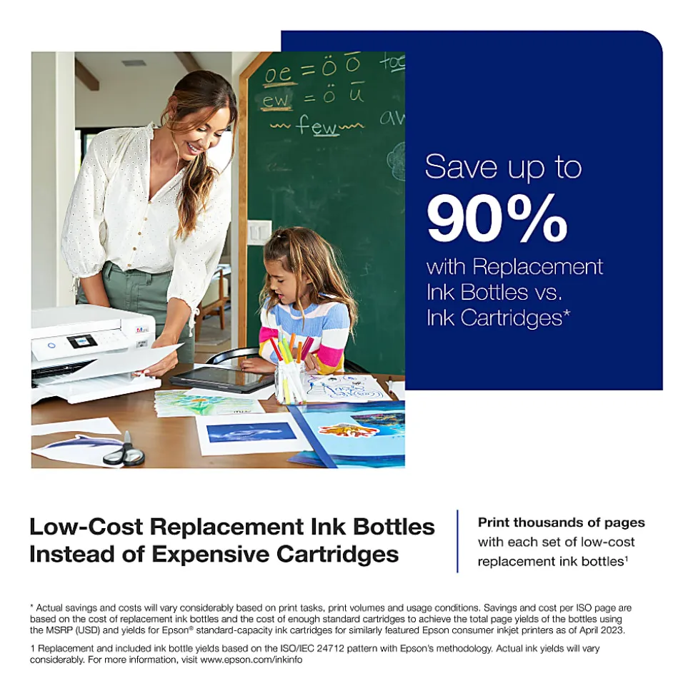 Epson® EcoTank® ET-2850 Cartridge-Free Supertank Wireless Inkjet All-in-One Color Printer