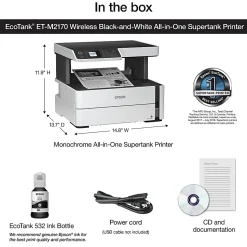 Epson® EcoTank® ET-M2170 SuperTank® Wireless All-In-One Monochrome Printer