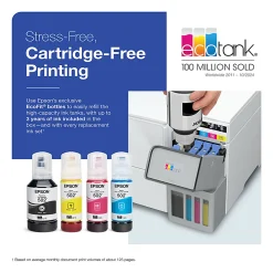 Epson EcoTank ET-2980 Wireless All-in-One Color Supertank Printer, White