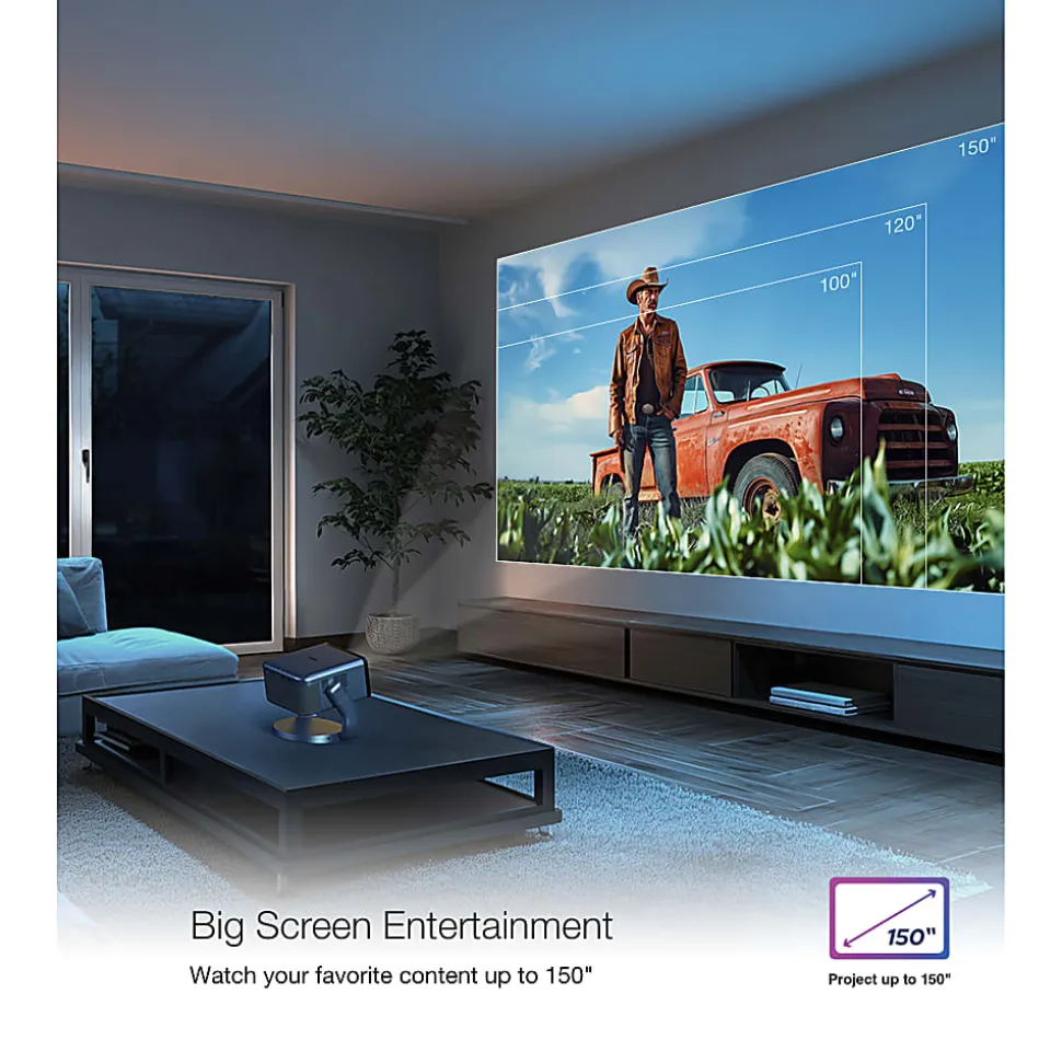 Epson EpiqVision Mini EF22 Full HD 1080p Portable Smart Laser Projector – Stone Blue