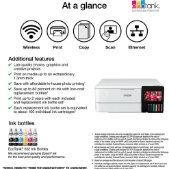 Epson® ET-8500 Wireless All-In-One Color Inkjet Printer