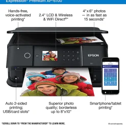 Epson® Expression® Premium XP-6100 Wireless Inkjet All-In-One Color Printer