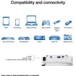 EpsonĀ® EX3280 XGA 3LCD Portable Projector