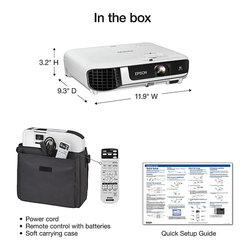 Epson® EX5280 XGA 3LCD Projector, V11H976020
