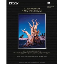 Epson® Luster Photo Paper, Letter Paper Size, 97 Brightness, 64 Lb, White, Pack Of 50 Sheets (S041405)