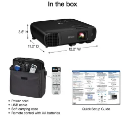 Epson® Pro EX9240 1080p FHD 3LCD Wireless Projector With Miracast, V11H978020