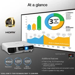 Epson® Pro EX7280 WXGA 3LCD Projector, V11HA02020