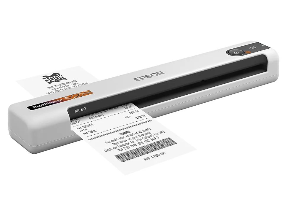 Epson® RapidReceipt™ Mobile Receipt And Color Document Scanner, RR-60