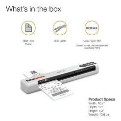 Epson® RapidReceipt™ Wireless Mobile Receipt And Color Document Scanner, RR-70W