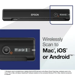 Epson® WorkForce® ES-60W Wireless Portable Color Document Scanner, B11B253201
