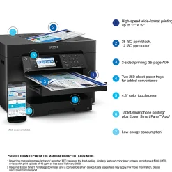 Epson® WorkForce® Pro WF-7840 Wide-Format Wireless Inkjet All-In-One Color Printer