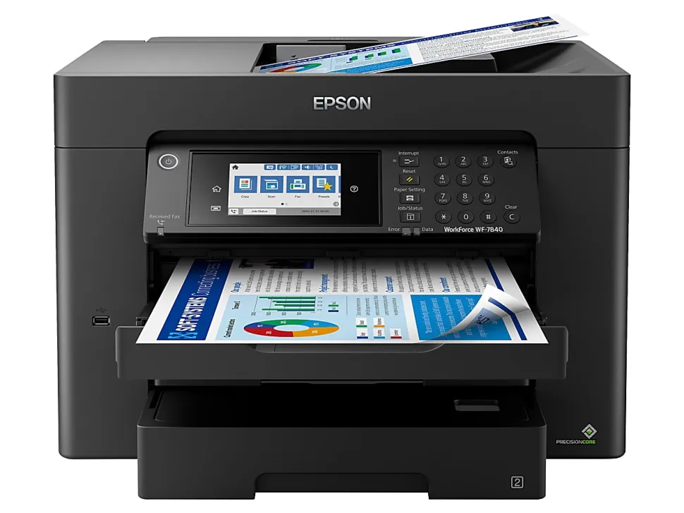 Epson® WorkForce® Pro WF-7840 Wide-Format Wireless Inkjet All-In-One Color Printer