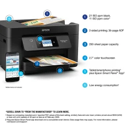 Epson® WorkForce® Pro WF-3820 Wireless Inkjet All-In-One Color Printer