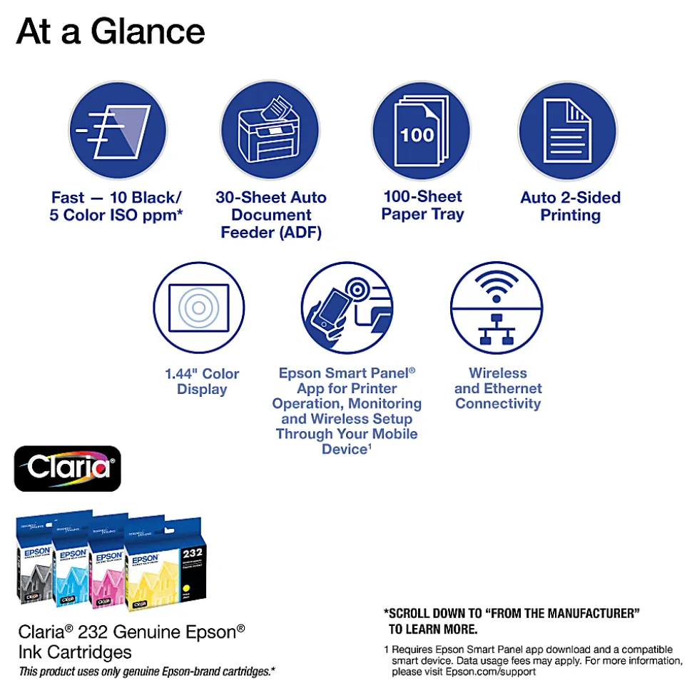 Epson® WorkForce® WF-2930 All-In-One Color Inkjet Printer