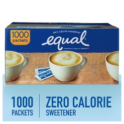 Equal® Zero Calorie Original Sweetener, Box of 1,000 Sweetener Packets