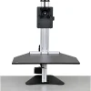 Ergo Desktop Electric Kangaroo Pro Stand, 27 1/2"H x 28"W x 28"D, Black, Standard Delivery