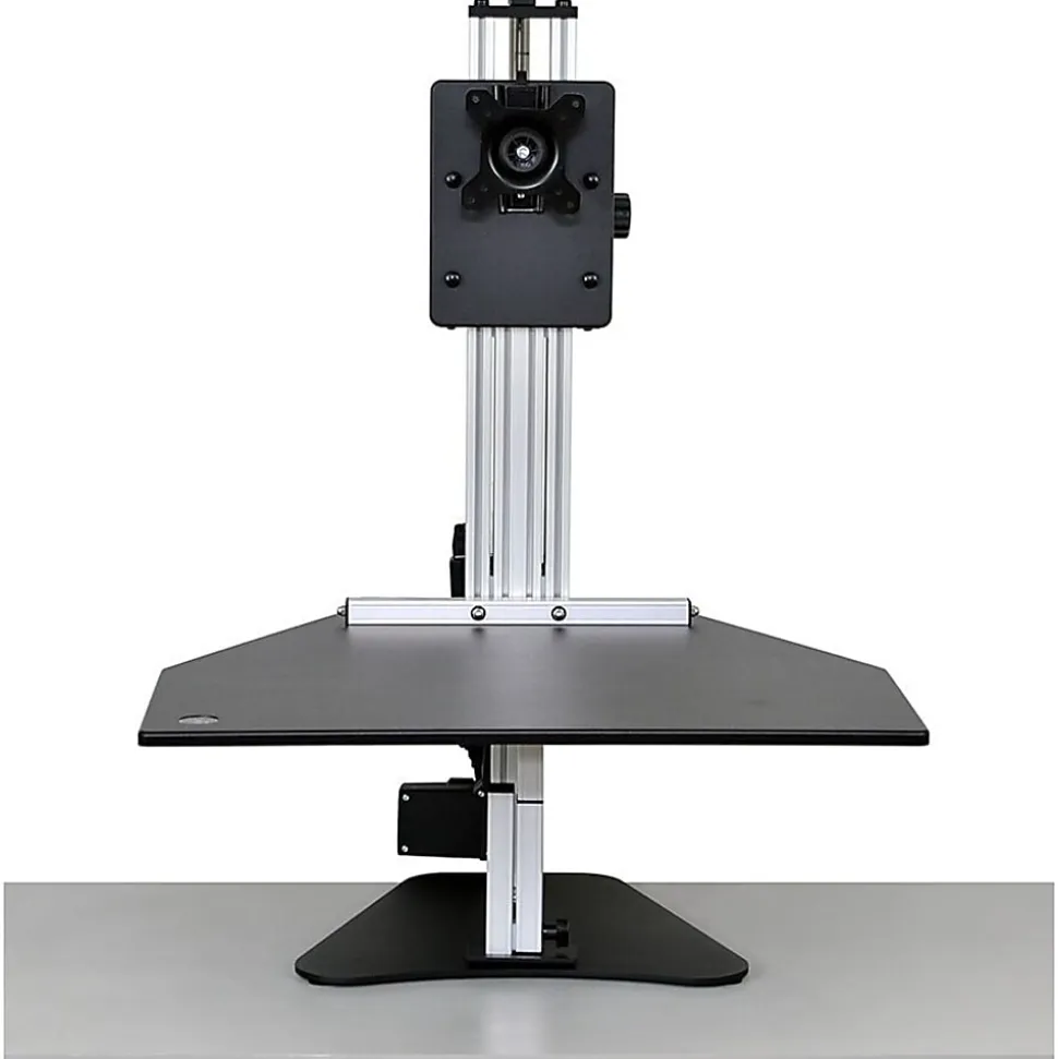 Ergo Desktop Electric Kangaroo Pro Stand, 27 1/2"H x 28"W x 28"D, Black, Standard Delivery