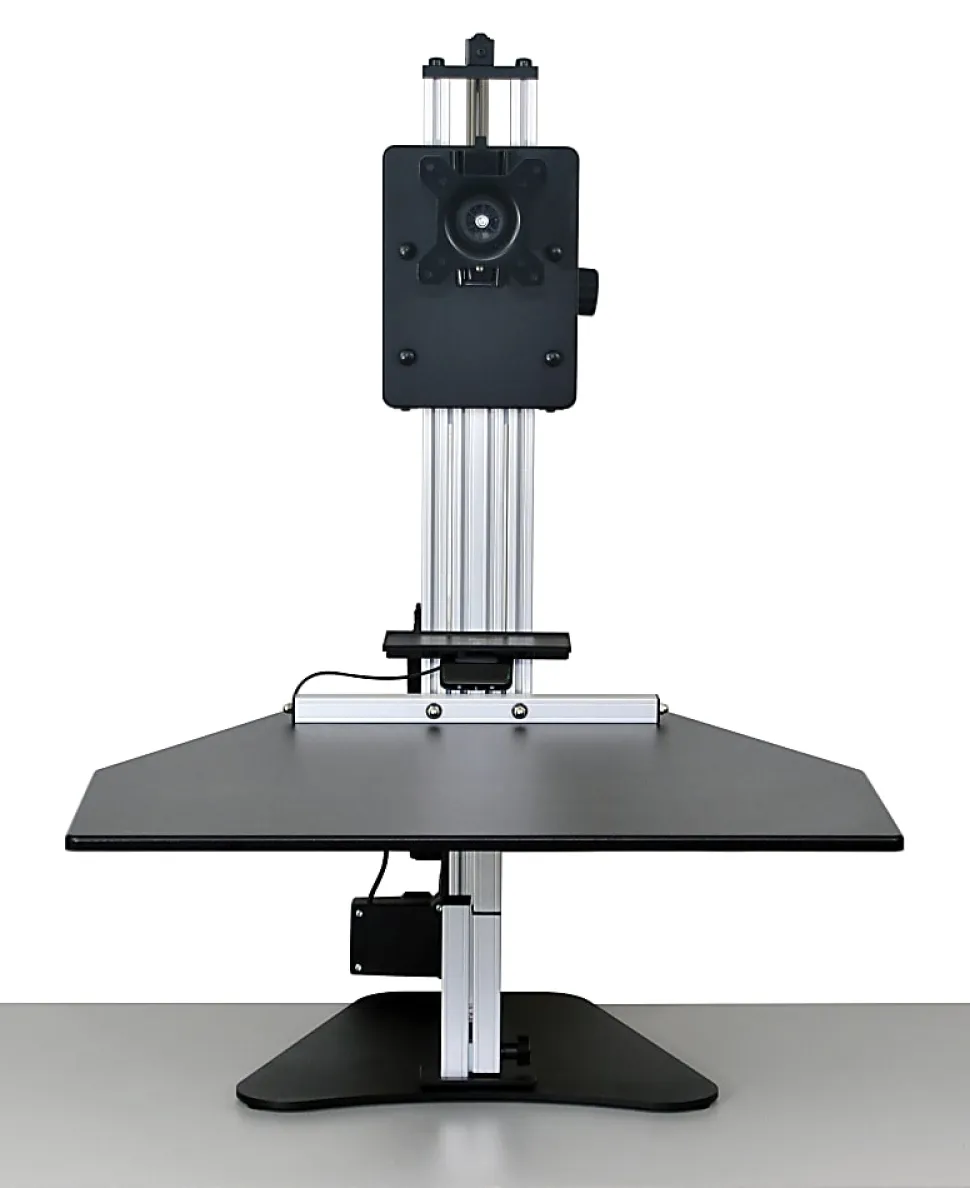 Ergo Desktop Electric Kangaroo Pro Stand, 27 1/2"H x 28"W x 28"D, Black, Standard Delivery
