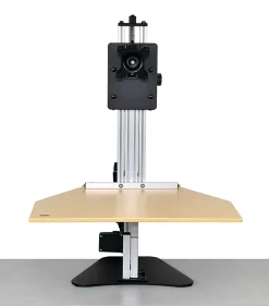 Ergo Desktop Electric Kangaroo Pro Stand, 27 1/2"H x 28"W x 28"D, Maple, Standard Delivery