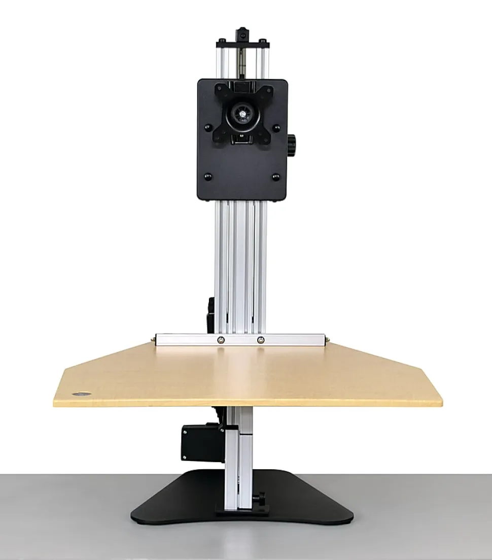 Ergo Desktop Electric Kangaroo Pro Stand, 27 1/2"H x 28"W x 28"D, Maple, Standard Delivery
