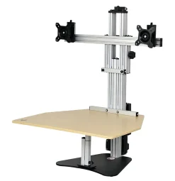 Ergo Desktop Electric Kangaroo Elite Stand, 27 1/2"H x 28"W x 28"D, Putty, Standard Delivery