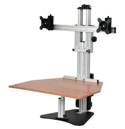 Ergo Desktop Electric Kangaroo Elite Stand, 27 1/2"H x 28"W x 28"D, Cherry, Standard Delivery