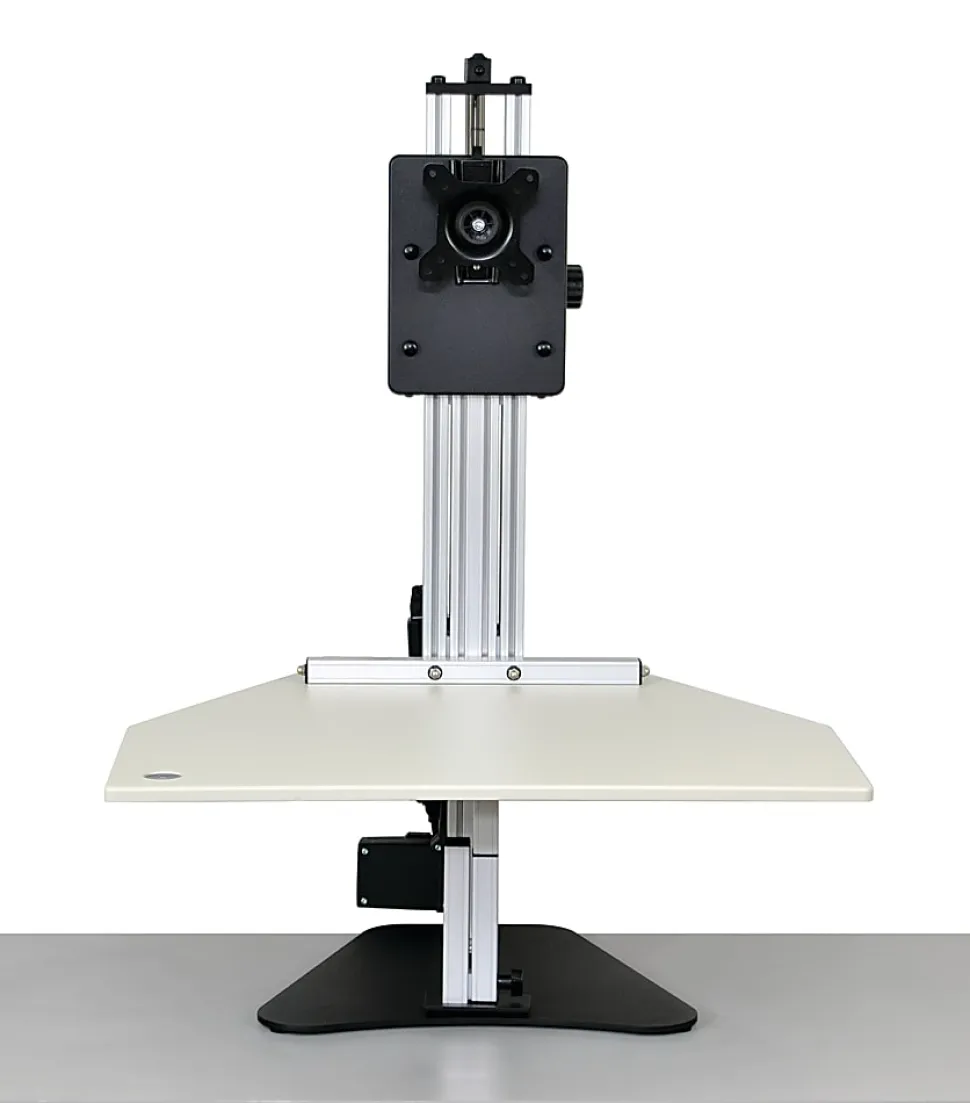 Ergo Desktop Electric Kangaroo Pro Stand, 27 1/2"H x 28"W x 28"D, Putty, Standard Delivery