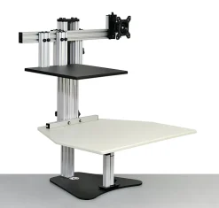 Ergo Desktop Hybrid Kangaroo MDF Desk Riser, 28"W x 24"D, Putty, EDHKPUT5B