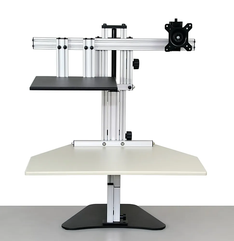 Ergo Desktop Hybrid Kangaroo MDF Desk Riser, 28"W x 24"D, Putty, EDHKPUT5B