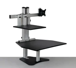 Ergo Desktop Hybrid Kangaroo MDF Desktop, Black, EDHKBLK5B
