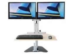 Ergo Desktop Kangaroo Elite 28"W Adjustable Height Desk Converter, Black