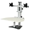 Ergo Desktop Kangaroo Elite 28"W Adjustable Height Desk Converter, Putty